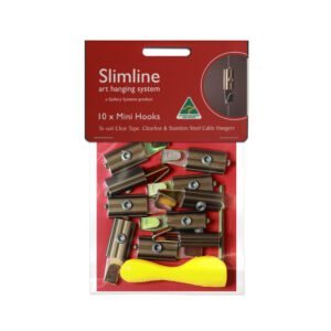 Slimline mini hooks, pack 10