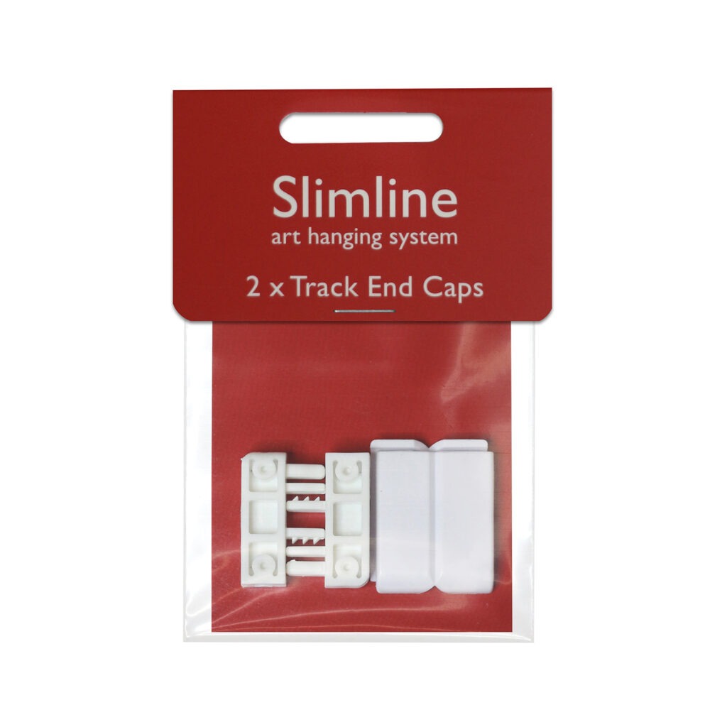 Slimline Track End Caps White 1600