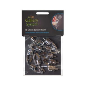 Gallery System Push Button Hooks, Pack 10