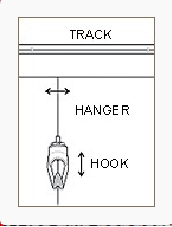 Diagram of hanger and hook