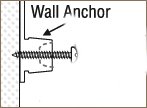 Slimline Wall anchor diagram