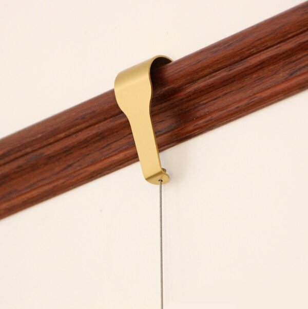 Brass PIcture rail Hanger on timber picture rail