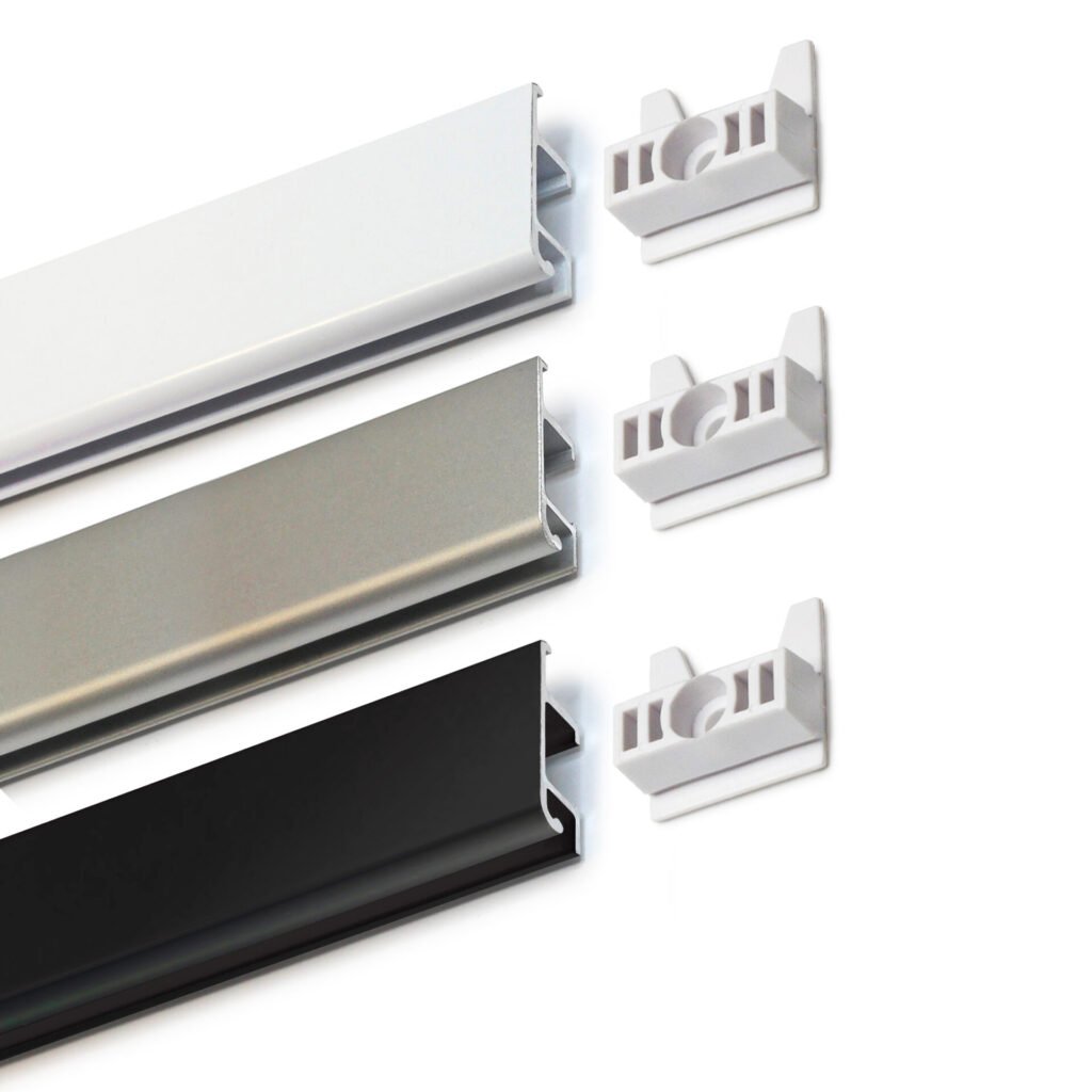 The Slimline System 11 Slimline Art Hanging System Picture Rail with wall anchor
